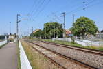 Der Bahn�bergang am km 63.0 am 19.06.2026 in Erfurt Ost.