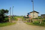 Eine Haltlichtanlage der Bauform HL-64b bei Kleinrhrsdorf an der Strecke Dresden - Kamenz.