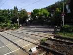 Bahnbergang in Heidelberg Schlierbach/Ziegelhausen am 13.05.11