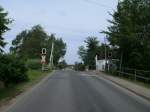 Bahnbergang in Zarrendorf(Strecke Stralsund-Neustrelitz) am 14.Juli 2013.