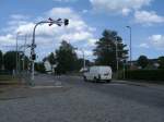 Bahnübergang im Ostseebad Zinnowitz am 23.Juni 2012.