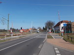 Bahnübergang in Löwenberg am 26.März 2016.