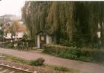 Schrankenposten Po2562 in Wolfstein an der Lautertalbahn Kaiserslautern-Lauterecken Grumbach im Oktober 2000.