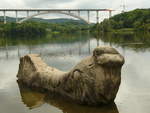 18.07.2009, Baustelle der Brücke im Zuge der ICE-Trasse Erfurt - Ebensfeld über den Froschgrundsee bei Rödental