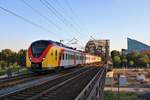 HLB Coradia Continental ET170 am 02.09.19 auf der Deutschherrenbrücke in Frankfurt am Main von einen Steg aus fotografiert