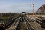 Eisenbahnbrcke ber die Oder bei Frankfurt/Oder.