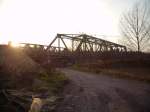 Die Eisenbahnbrcke ber den Mittellandkanal in Haldensleben,demnchst wird sie nur noch auf Fotos existieren(Schade eigendlich),denn da neben wird eine neue gebaut.Fotografiert am 26.12.2008