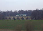 Das Putzkauer Viadukt, ein Desirio (Trilex) ist gerade Richtung Bischofswerda unterwegs.