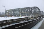 Die Eisenbahnelbbrücke (Norderelbe) am 17.02.2026 in Hamburg.