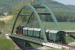 Die Stahlbogenbrcke ber die B6n bei Blankenburg/Harz; 10.05.2008