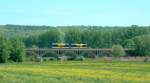 Zwei VT 672 der Burgenlandbahn als RB 25972 von Naumburg (S) Ost nach Nebra auf dem Kirchscheidunger Hochwasserviadukt; 11.05.2008 