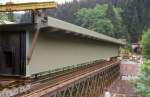 neue Brcke liegt auf der alten Brcke  Calw  19.05.90