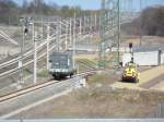 Abzweig vom Berliner - Sdring zum BBI am 09.04.2011, nchster BHF. 
Berlin-Schnefeld bzw. nach Abzweig Flughafen Willy Brandt, ab Juni 2012