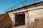 Ein Mini-Viadukt auf der Strecke Wrzburg - Nrnberg bei Neustadt Aisch.