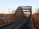 4.1.2012 Brücke über Templiner See mit RB 22 und 143 947 in Potsdam Pirschheide