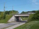 Eisenbahnbrücke in Bergen/Rügen am 07.Juni 2014.