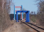 Die Oder-Havelkanalbrücke,an der Heidekrautbahn,am 26.März 2016,bei Zerpenschleuse.