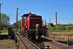 V60 447 (364 447-3) 05.05.18 beim Lokschuppenfest in Hanau auf der Drehscheibe