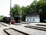 Zechenbahnhof und Stellwerk Piesberg der Osnabrücker Dampflokfreunde, aufgenommen am 21.05.2011 .