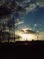 Licht- und Schattenspiele in Kln, kurz nach einem Schneeschauer, 05.03.06