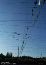 Querabspannung der Fahrleitung.