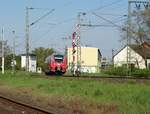 DB Regio Mittelhessenexpress Bombardier Talent 2 (Hamsterbacke) 422 110 am 30.04.17 in Hanau Ostausfahrt von einen Gehweg aus fotografiert