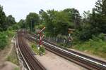 Noch stehen in Blankenese Formsignale bei der S-Bahn Hamburg hier am 15.07.19 ich hoffe noch lang genug