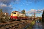 DB Museum 103 113-7 mit TEE Rheingold Sonderzug am 14.12.19 in Hanau Südausfahrt 