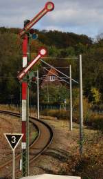 Signal hinter dem B Rose in Richtung Strandbahnhof in Travemnde.