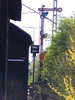 Ein schnes altes Formsignal im Gleisbereich des Kornwestheimer Rangierbahnhof.