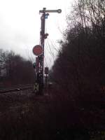 Das Einfahrtsignal F von Bahnhof Neustadt  (Waldnaab) am 09.12.07