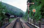 Sdliches Einfahrtsignal vom Bhf Calw  00.05.89
