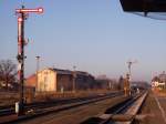 Diese tollen alten Signale stehn noch in Haldensleben,direkt am Bahnhof.Das Foto entstand am 26.12.2008  