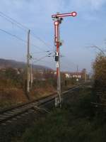 Das Einfahrsignal  A  von Sassnitz am 06.November 2011.