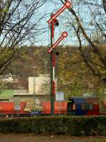 Ungewhnlicher Standort fr ein Flgelsignal.