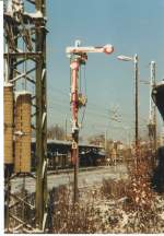 Formsignal Hp0 - Winter in Leipzig Plagwitz.