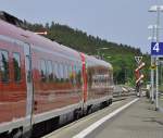 Hf-Signal mit Zs 3 am kurzen Mast; Ausfahrt steht mit Hf 2 fr BR 612 nach Hannover Hbf, Goslar, 14.05.11