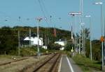 HP 0 zeigen diese beiden Signale in Sassnitz , das ist auch gut so, denn die Bahnstrecke  endet dort im Nichts.......