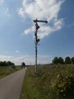 Das ehemalige Einfahrtsignal zum alten Bahnhof Mariebaum.