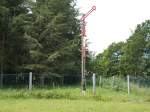 Signal in Ravenhorst am 26.Juni 2014.Ravenhorst lag einst an der Strecke Velgast-Tribsees.