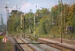 Formsignale im Bahnhof  Altenburg.27.09.2014 15:46 Uhr.