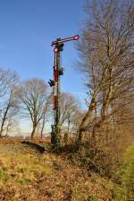 Westliches Einfahrsignal vom Bahnhof Rhheindahlen am Eisernen Rhein. Samstag 7 Feb. 2015