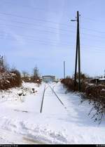 Blick auf das wohl ungenutzte Anschlussgleis vom ehem.