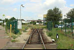 Blick auf ein paar Gleise der Maschinenbau und Service GmbH (MSG Ammendorf) in Halle-Ammendorf.