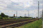Blick auf einen Teil der Gleisanlagen am 17.07.2023. in Leipzig-Engelsdorf.