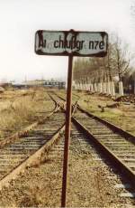  Anschlugrenze  der ehmaligen Itzehoer Hafenbahn.Bild vom Frhjahr 2003.