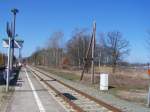Neue Gleisanlage in Wendisch-Rietz Aufgenommen am 2.April 2009  
