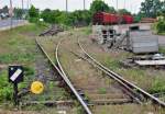 Weichen und Gleise am Bf Euskirchen auf der  Holzverladeseite  - 13.05.2011