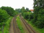 Streckenabzweig Richtung Mhldorf (Inn), hinter dem Bf Freilassing; 27.05.2011