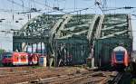 An- und Abfahrt Hbf Kln ber die Hohenzollernbrcke - 21.09.2010